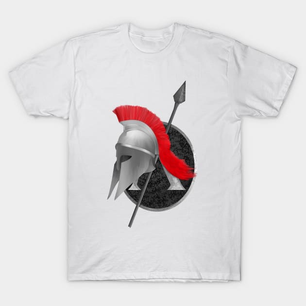 Spartan Helmet T-Shirt by mailboxdisco